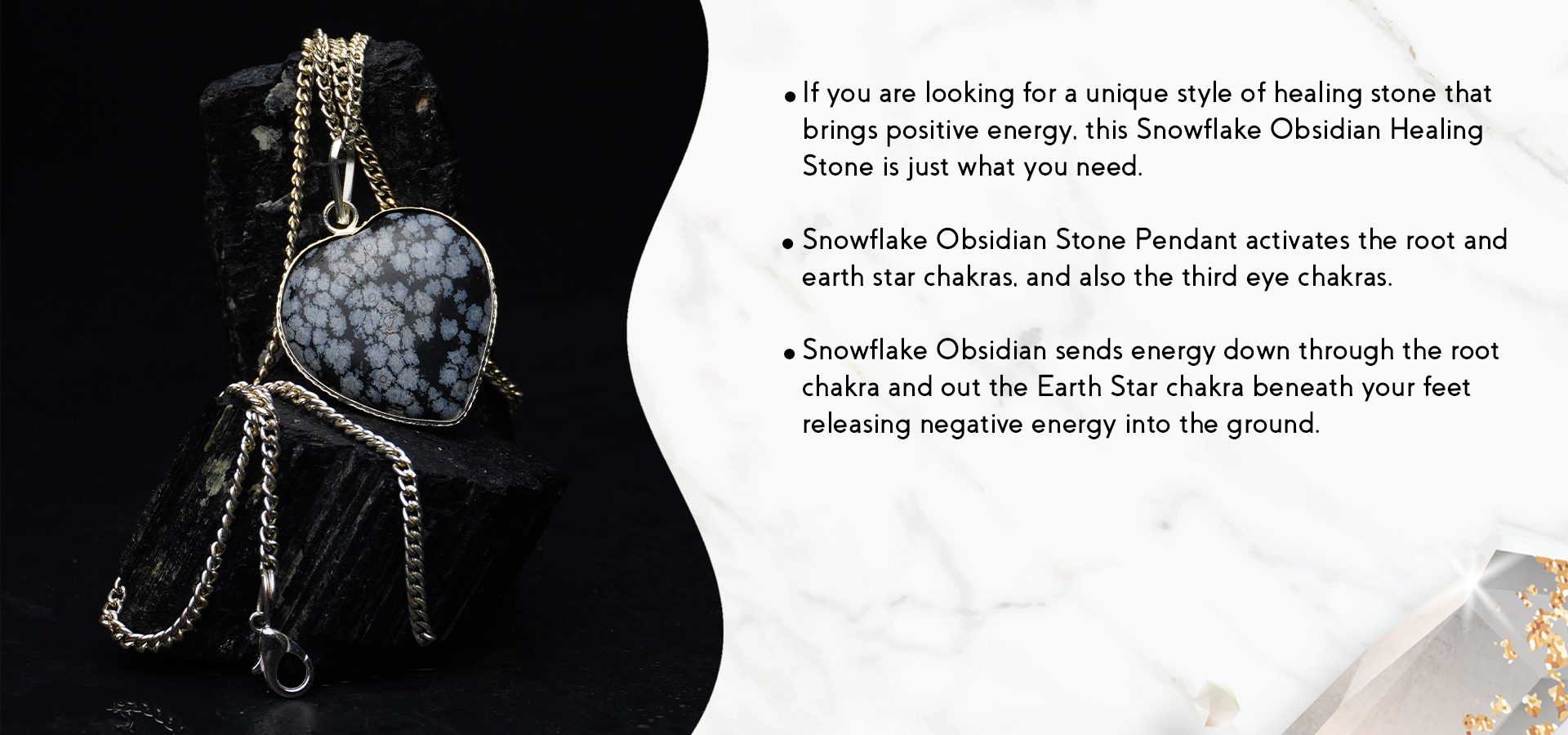 Snowflake Obsidian Frame Heart Shape Pendant Snowflake Obsidian Frame Heart Shape Pendant