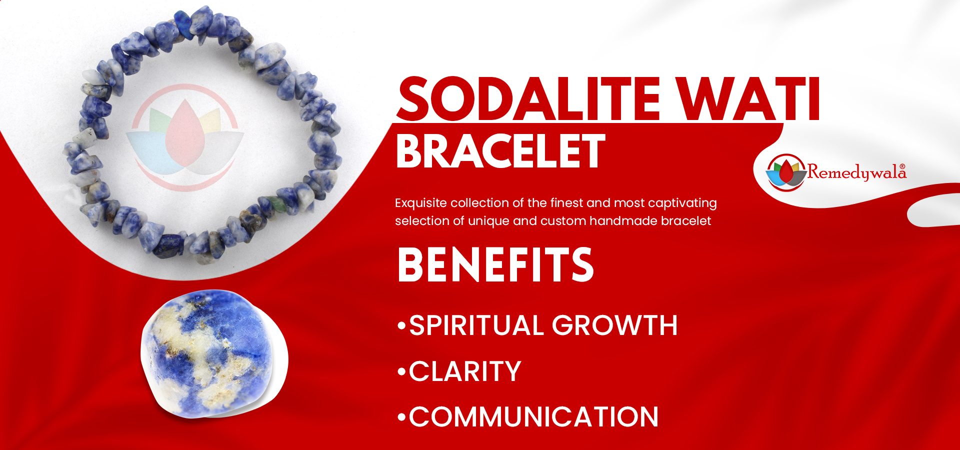 Sodalite Chips Stone Bracelet Sodalite Chips Stone Bracelet