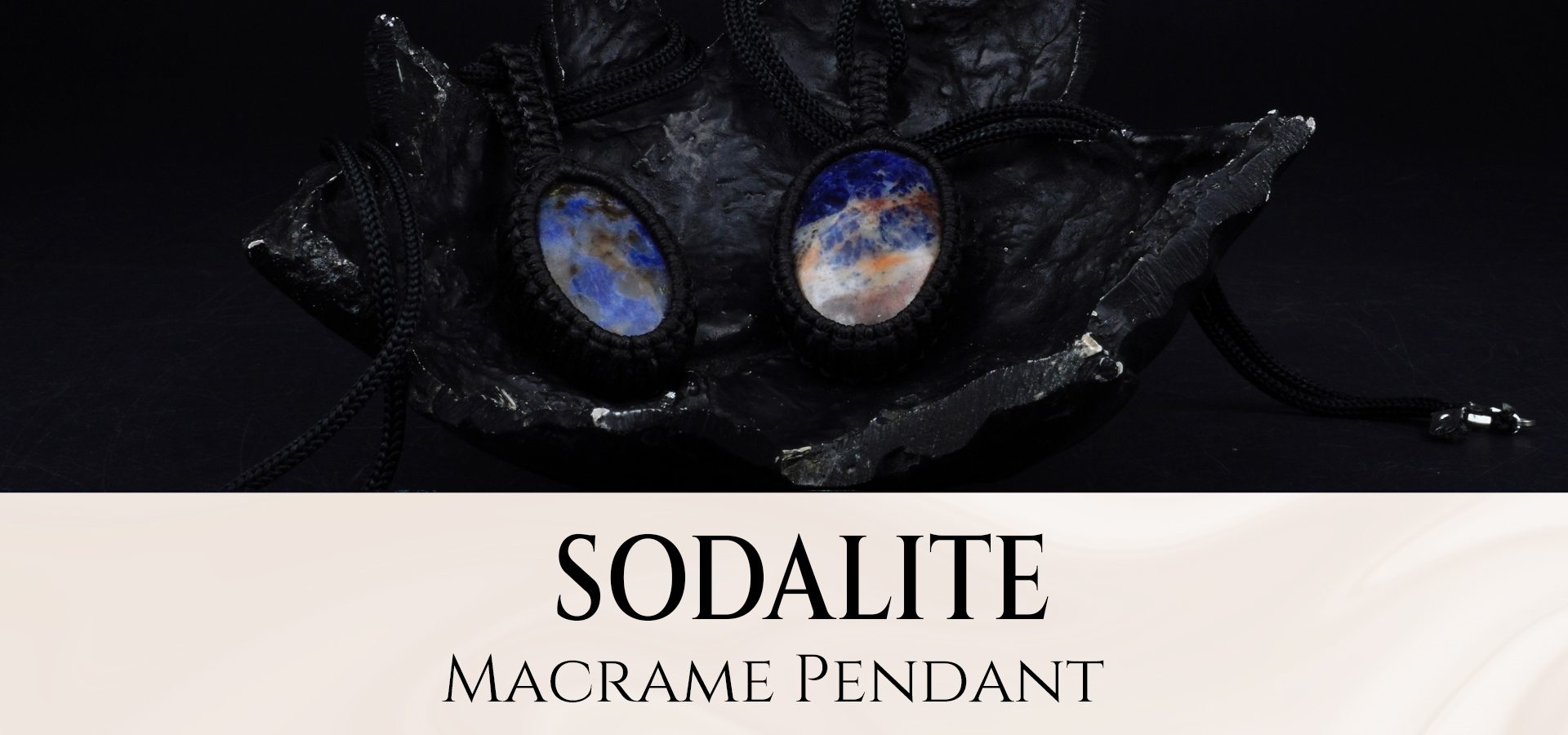 Sodalite Macrame Pendant Sodalite Macrame Pendant