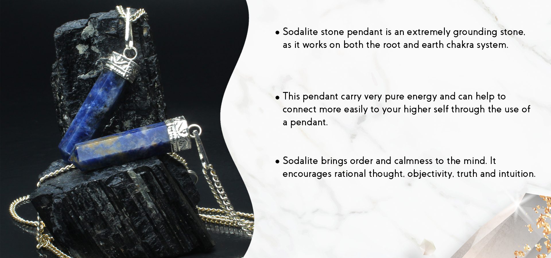 Sodalite Pencil Pendant Sodalite Pencil Pendant