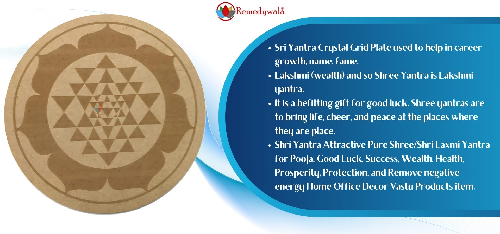 Sri Yantra Crystal Grid Plate (10 Inch Approx) (2)