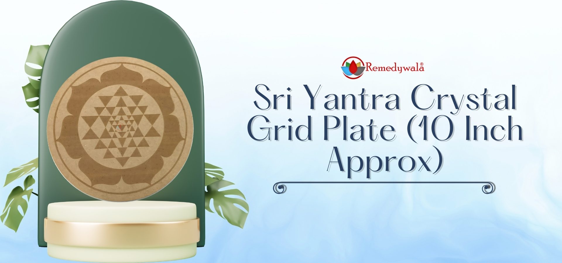 Sri Yantra Crystal Grid Plate (10 Inch Approx) (4)