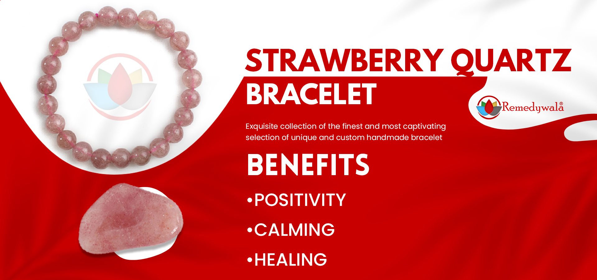 Strawberry Quartz Bracelet 8mm Strawberry Quartz Bracelet 8mm