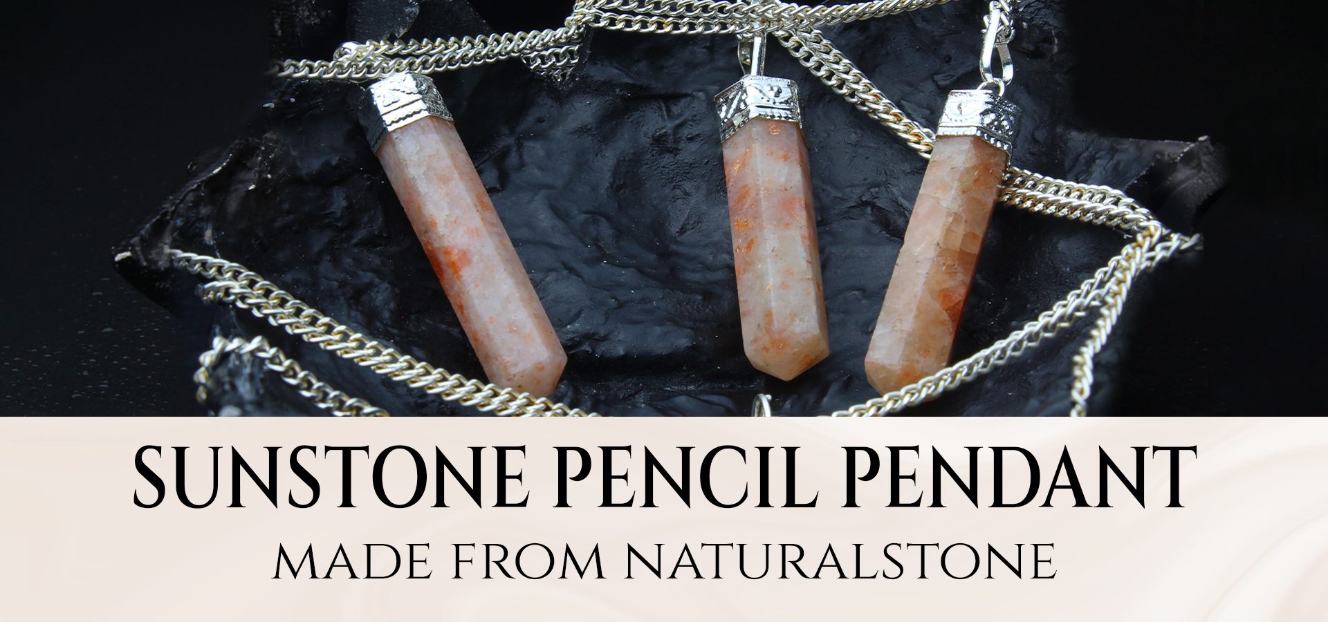 Sunstone Pencil Pendant Sunstone Pencil Pendant