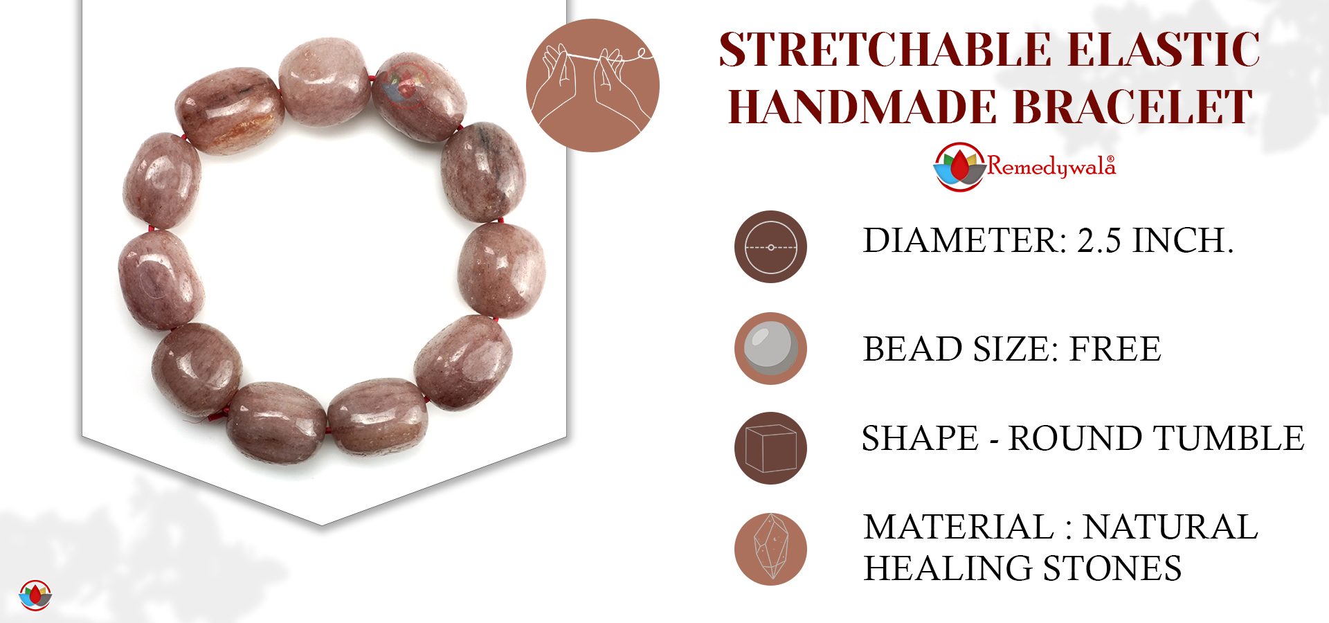 Sunstone Tumble Stone Bracelet