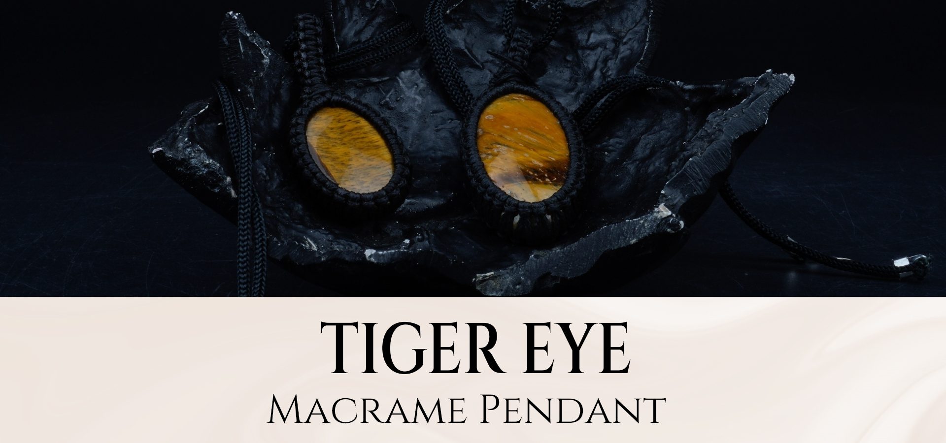 Tiger Eye Macrame Pendant Tiger Eye Macrame Pendant
