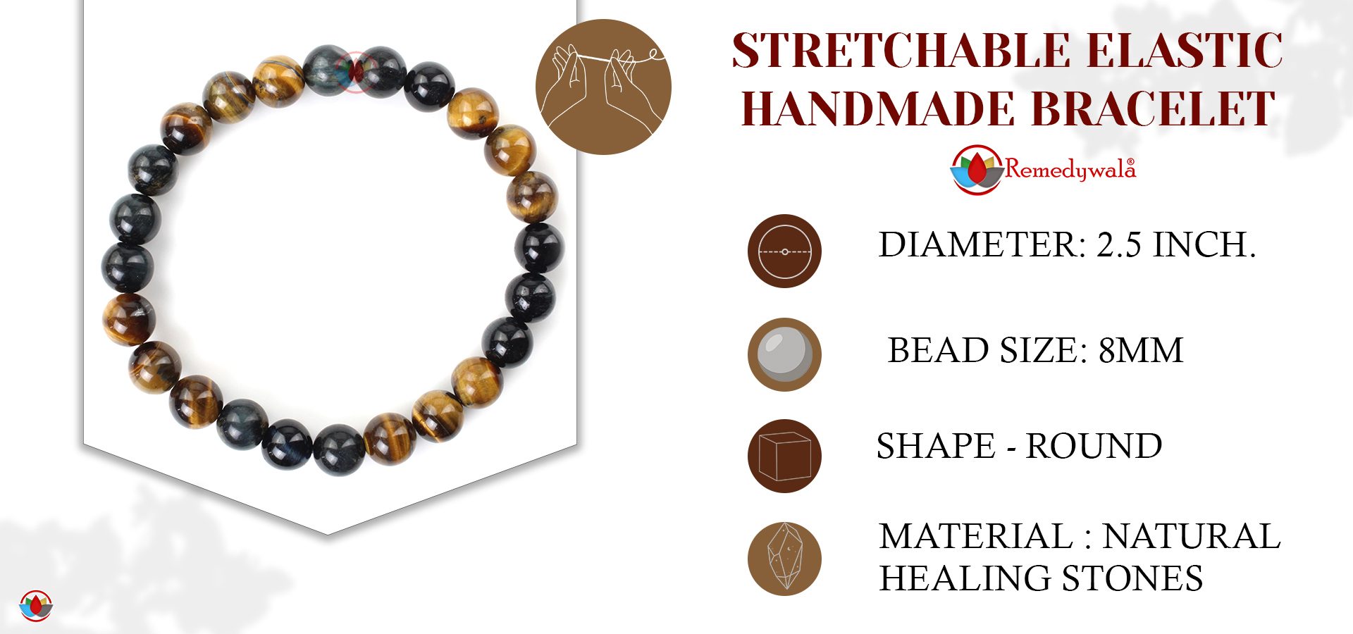 Tiger Eye and Blue Tiger Eye Bracelet Tiger Eye and Blue Tiger Eye Bracelet
