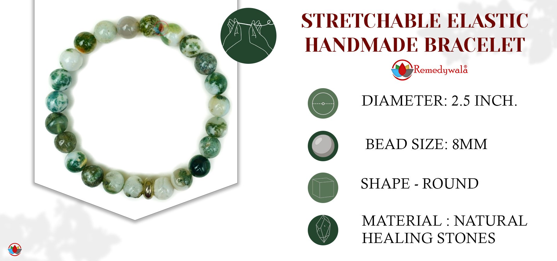 Tree Agate Bracelet 8mm Tree Agate Bracelet 8mm
