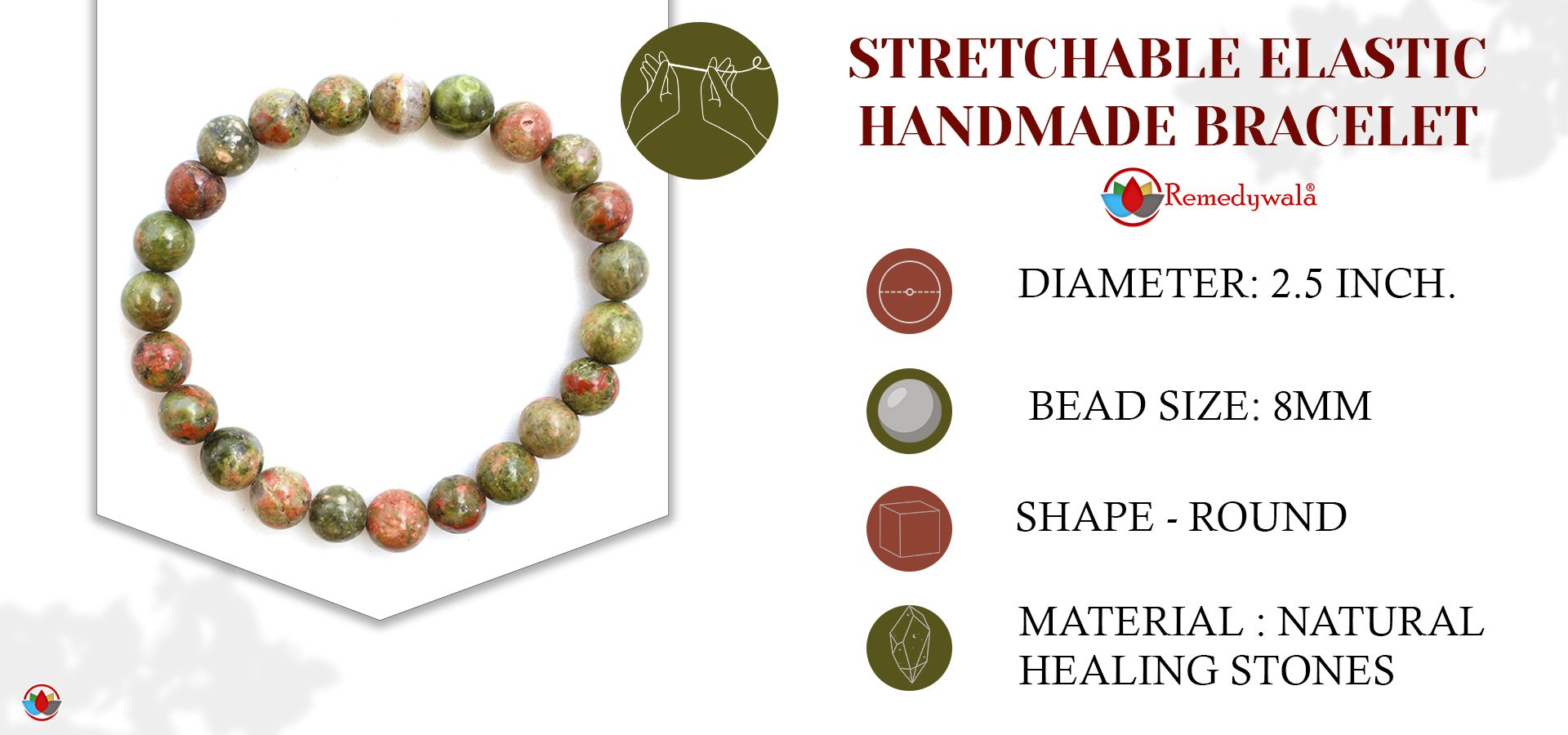Unakite Bracelet 8mm Unakite Bracelet 8mm