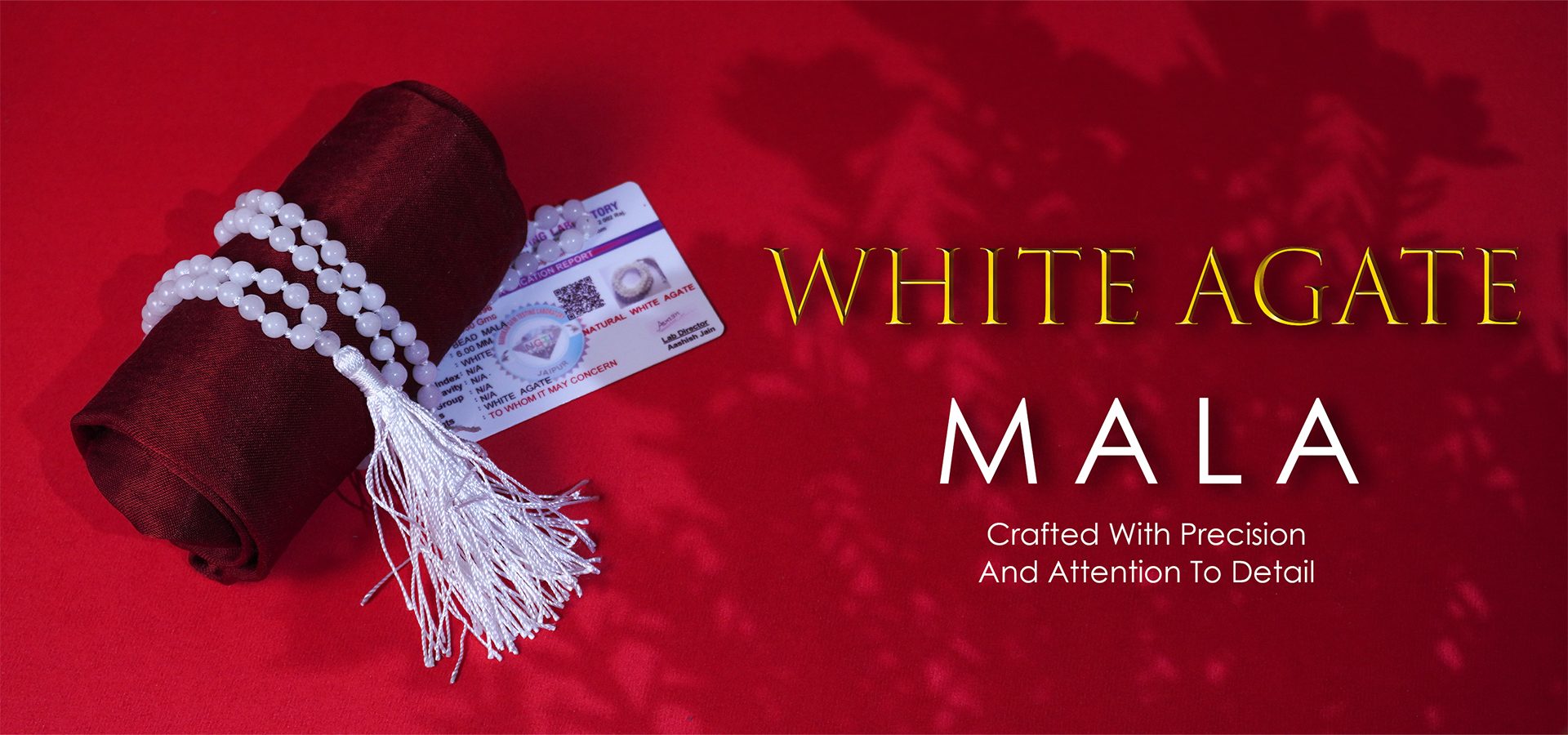 White Agate 6mm Mala
