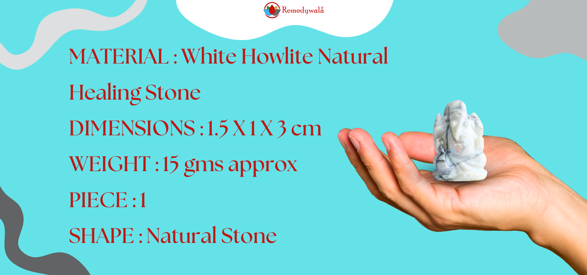 White Howlite Ganesha (2)
