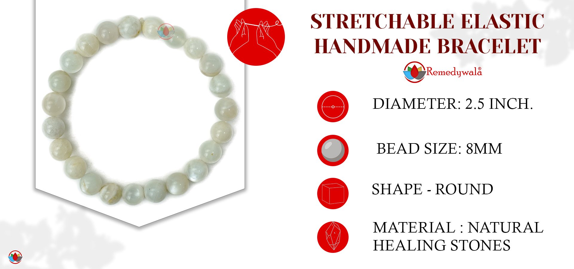 White Moonstone Bracelet White Moonstone Bracelet