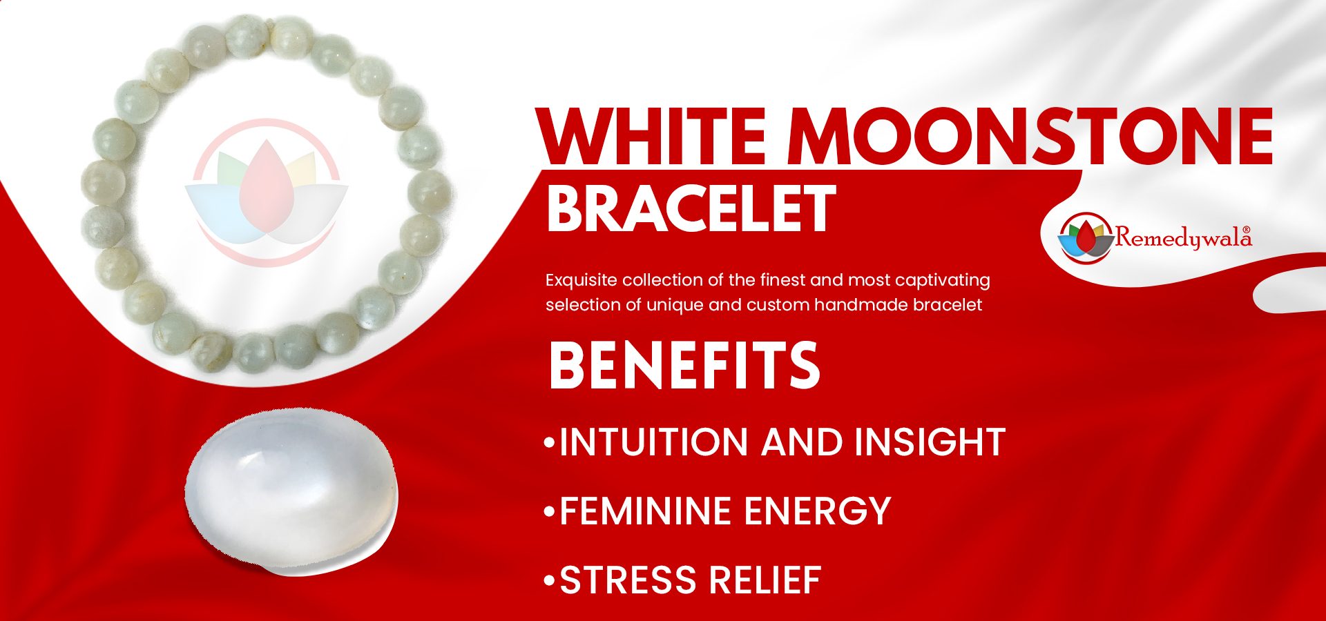 White Moonstone Bracelet White Moonstone Bracelet