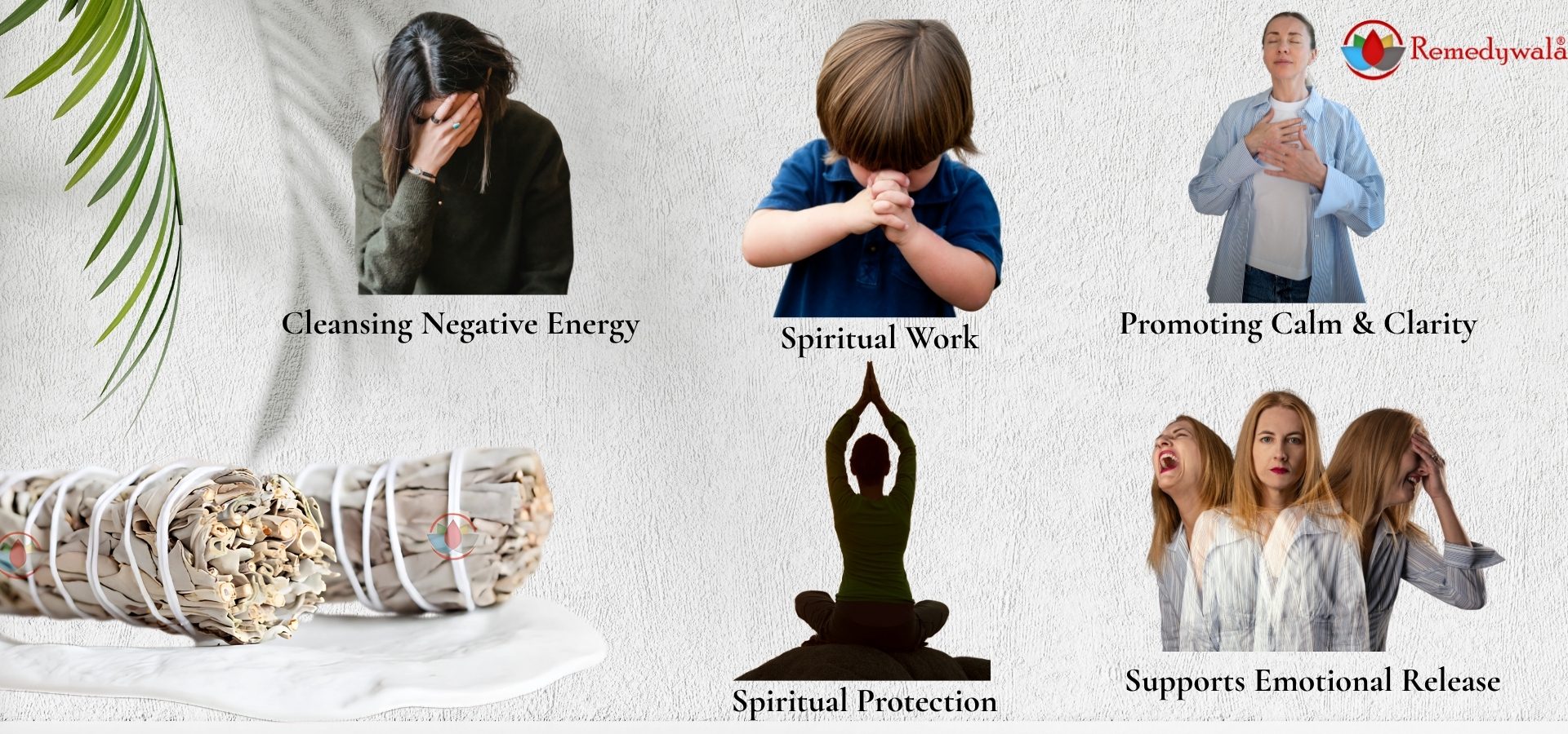 White Sage Incense Stick Bundle (3)