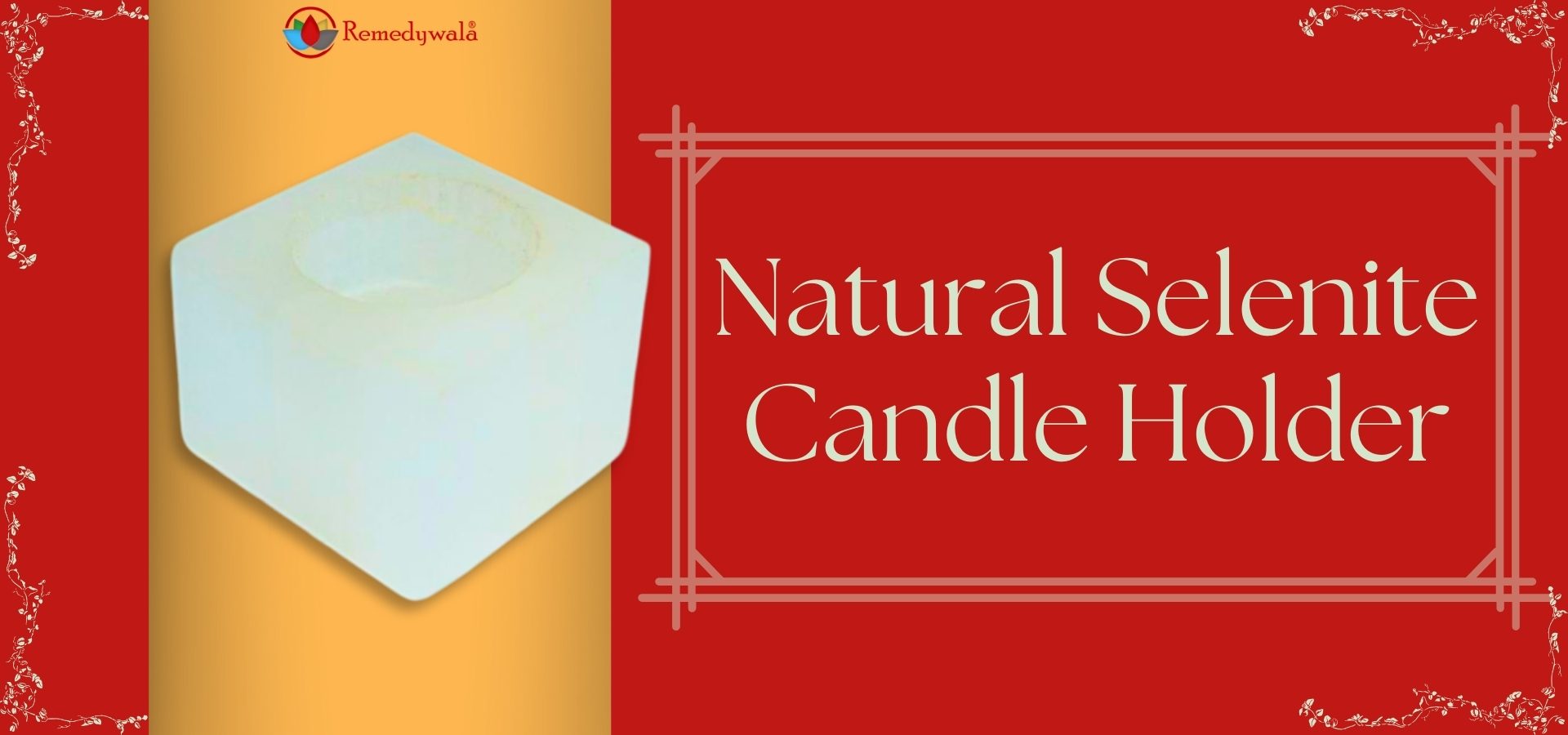 White Selenite Candle Holder (1)