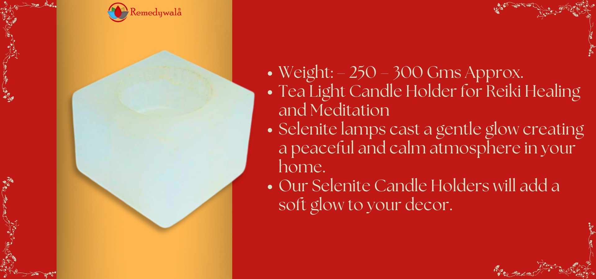 White Selenite Candle Holder (2)