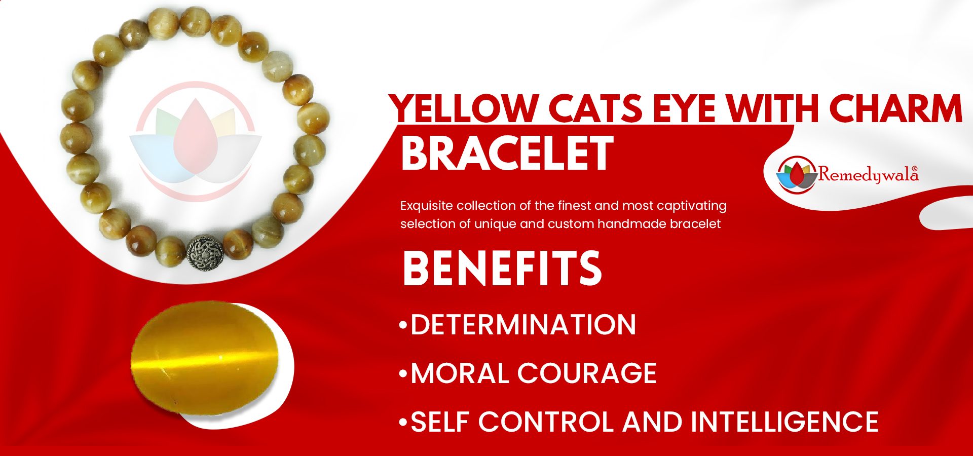 Yellow Cats Eye with charm Bracelet 8mm