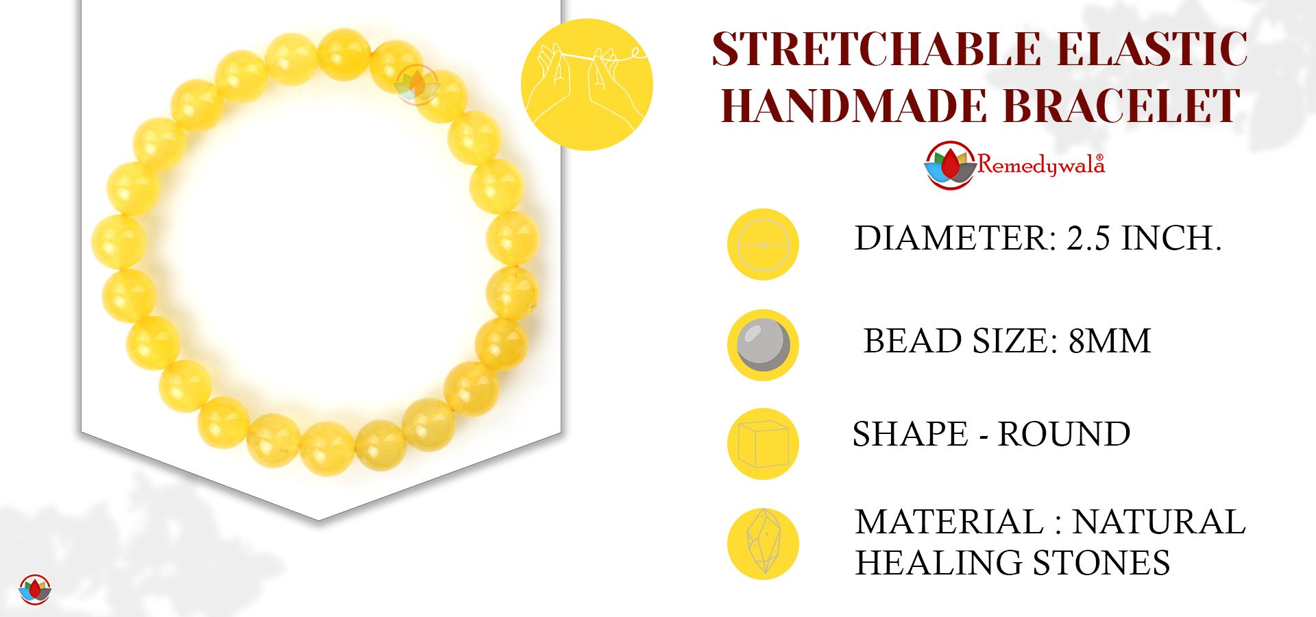 Yellow Jade Bracelet 8mm Yellow Jade Bracelet 8mm